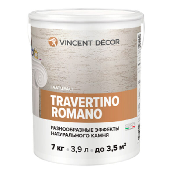 Декоративное структурное покрытие Travertino Romano (Травертино Романо) эффекты натурального камня