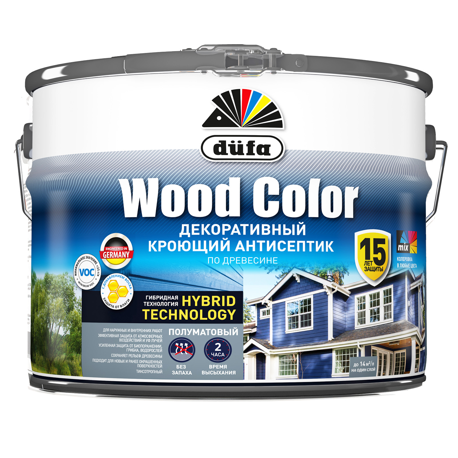 Декоративный кроющий антисептик düfa WOOD COLOR