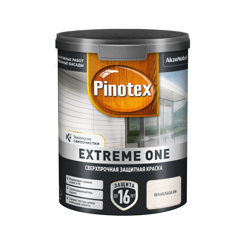Краска для дерева Pinotex Extreme One BW 0,9л