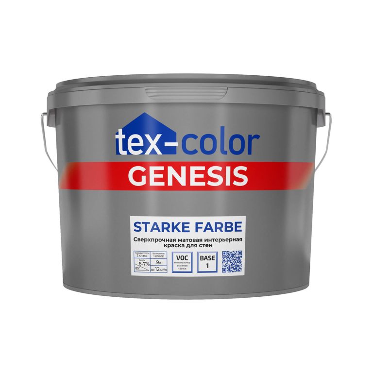 Прочная матовая интерьерная краска GENESIS STARKE FARBE для стен